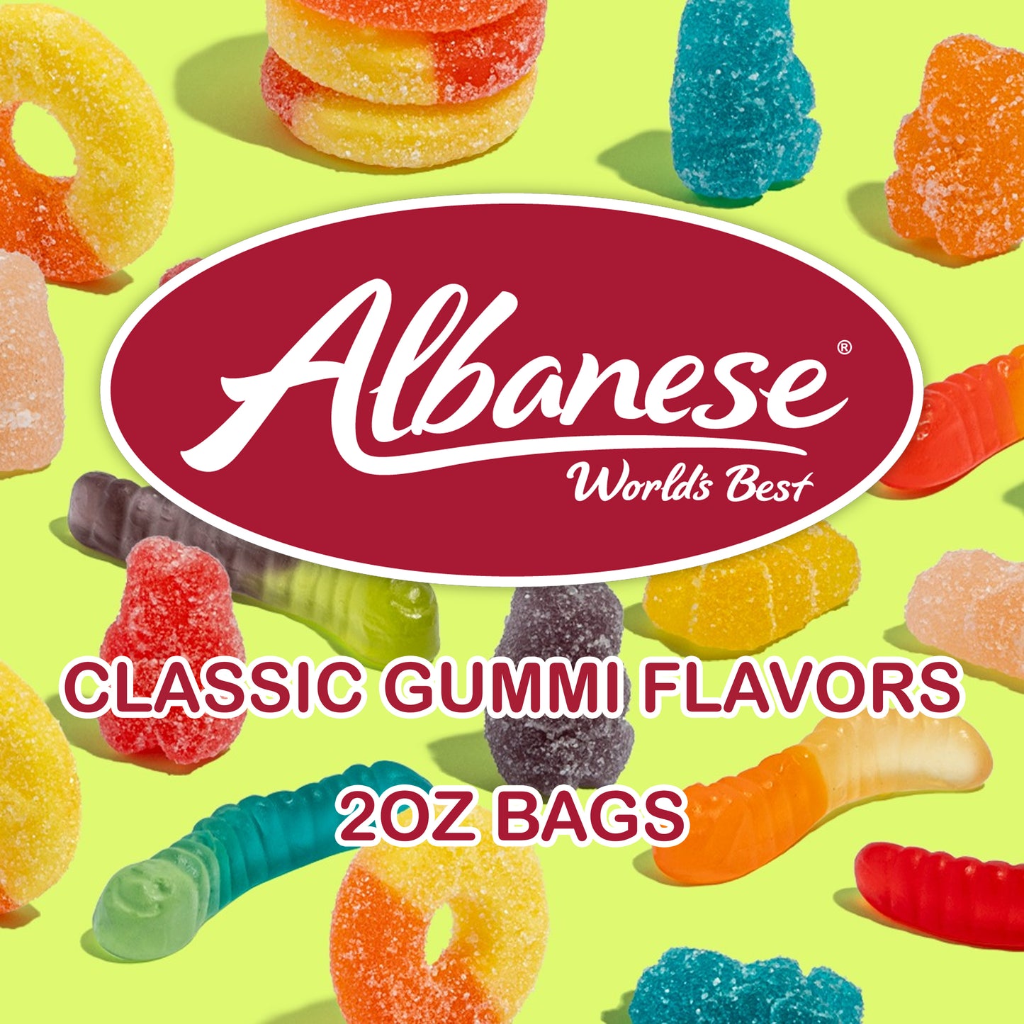 Albanese - 2oz Bags - Classic Gummi Flavors - Wholesale