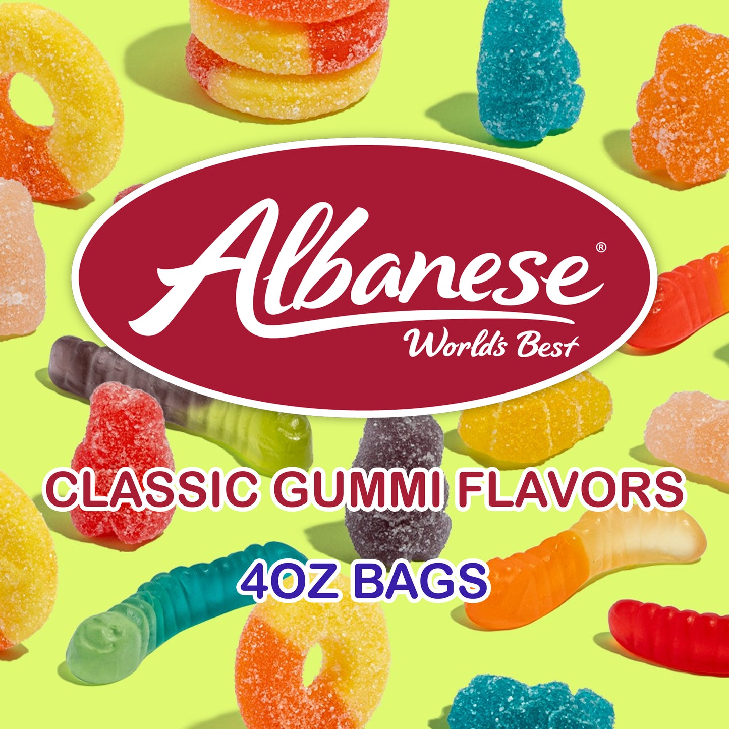 Albanese - 4oz Bags - Classic Gummi Flavors - Wholesale